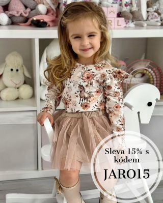 🌸 Sleva 15 %! 🌸 Přivítejte jaro s novými kousky pro nejmenší! 🌞 S kódem JARO15 získáte 15% slevu na veškeré nezlevněné...