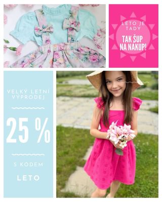 🔥 Velký LETNÍ VÝPRODEJ je tady! 🔥 Sleva -25 % na všechny nezlevněné kousky z našeho e-shopu ☀️👗🩳 🌼 Stylové oblečení pro...